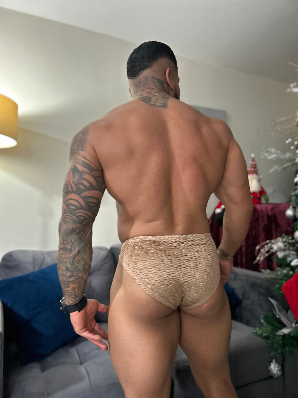 BRIEF CELESTIAL CORRUGADO DORADO